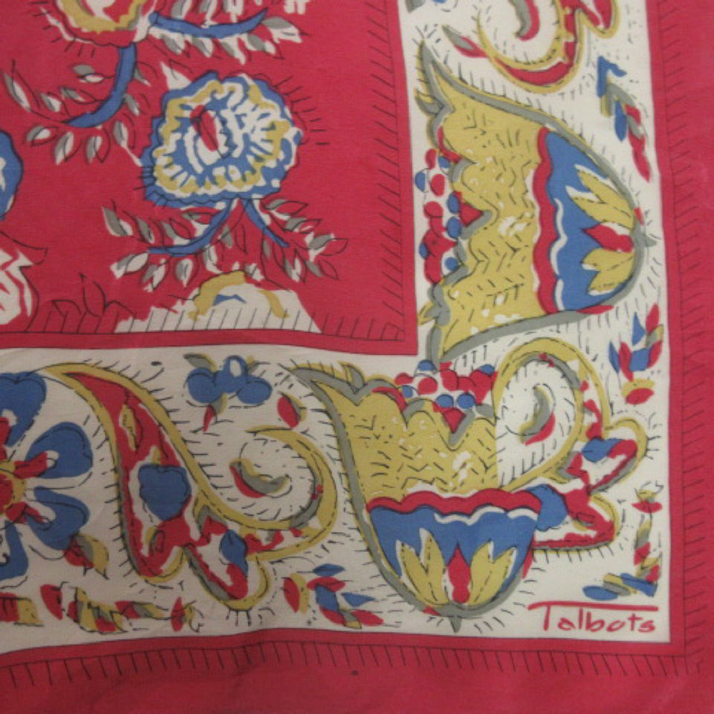 Talbots Designer Floral Silk Scarf - Square - 4022