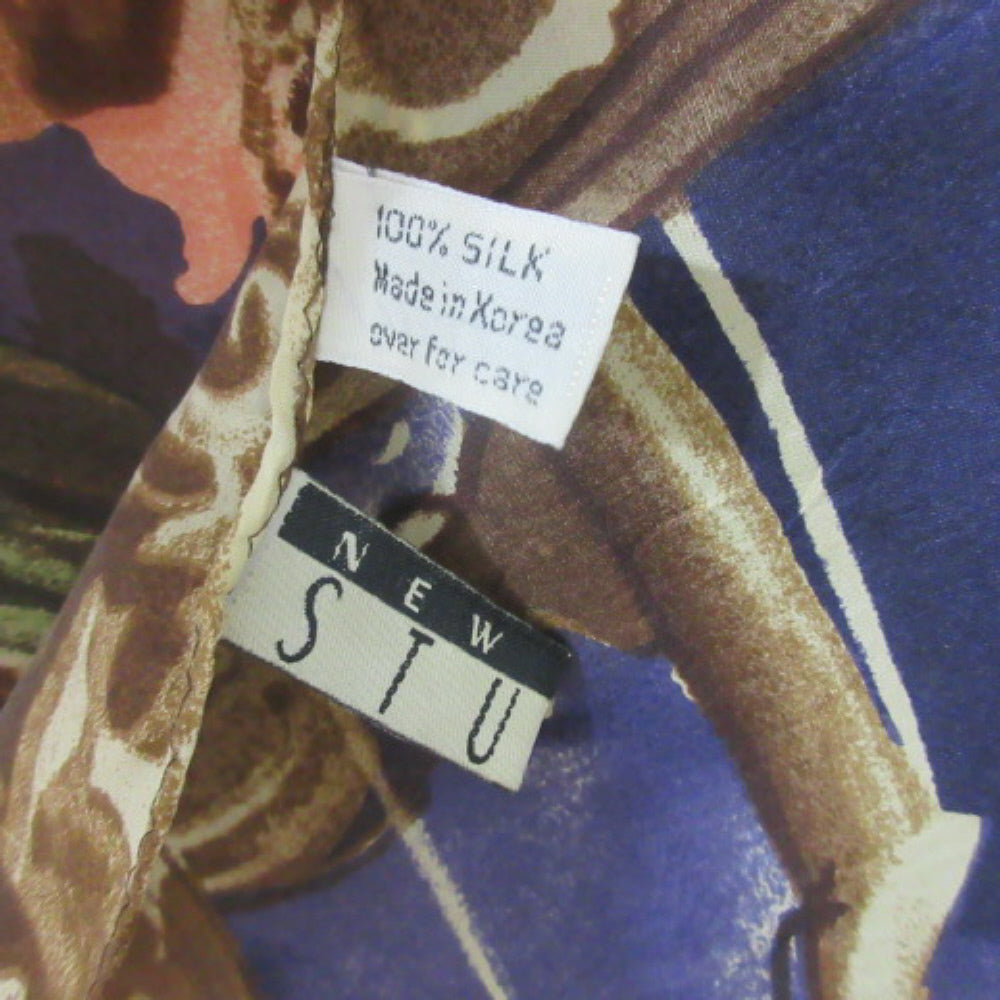 New York Studio Designer Silk Scarf - Square - 4042