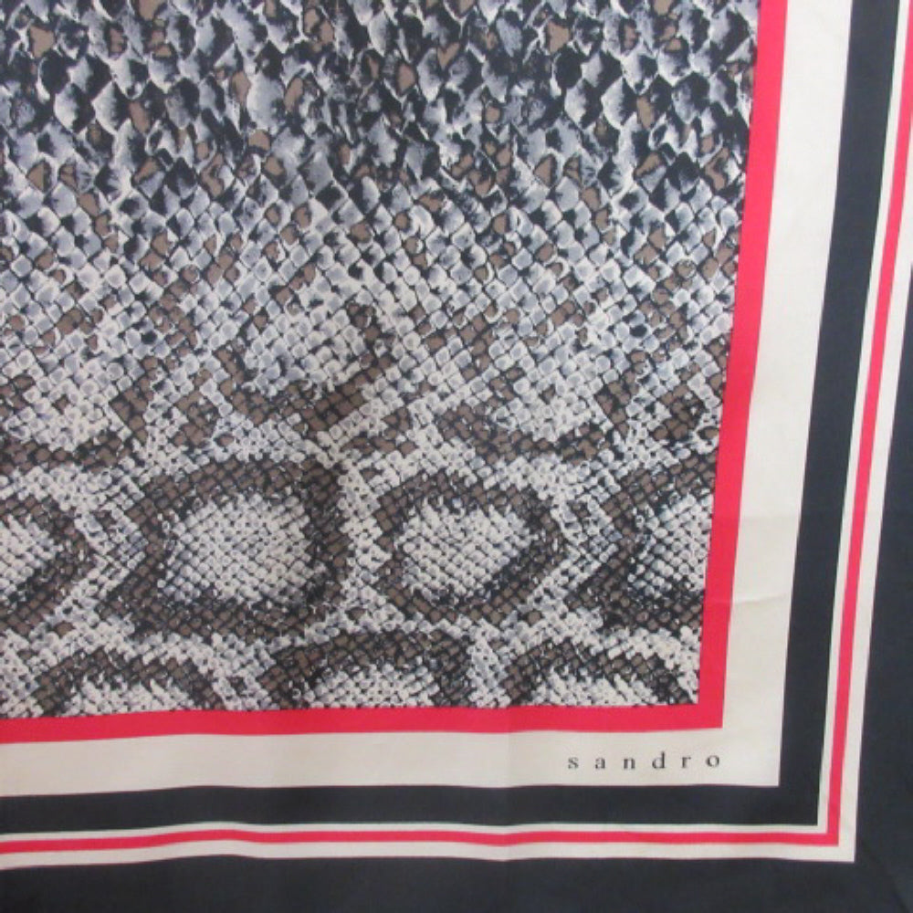 SANDRO Snakeskin Silk Scarf - Square - 4067