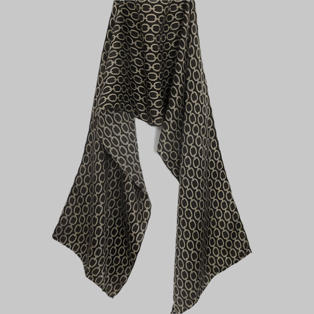 CLEO Chain Link Silk Scarf - Long - 4077
