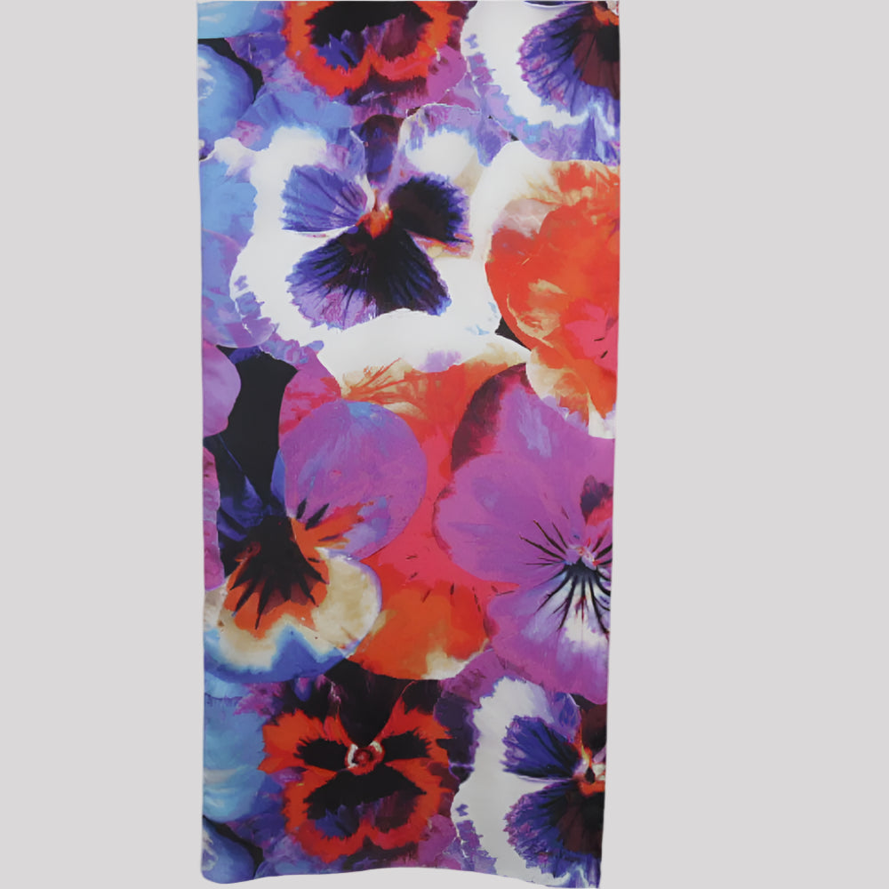Calvin Klein Colorful floral patterned fabric on a white background