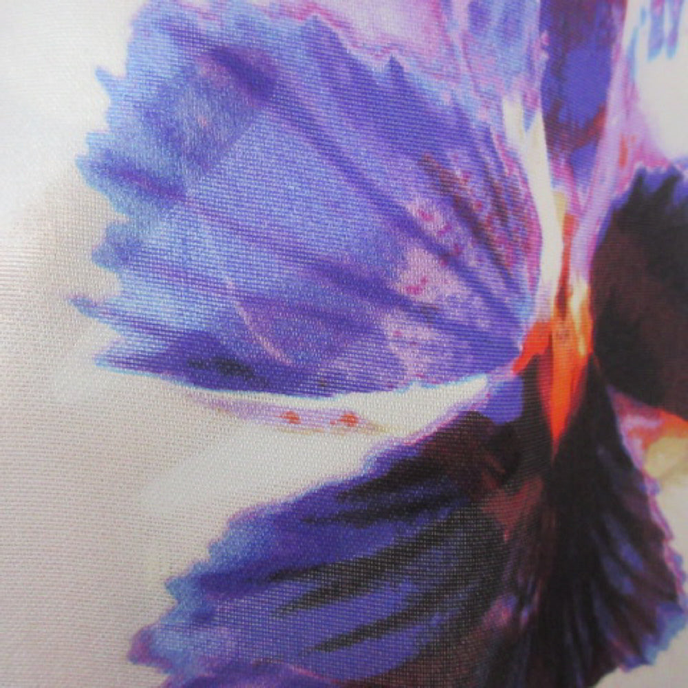 Calvin Klein Floral Pansies Silk Scarf - Long - 4078