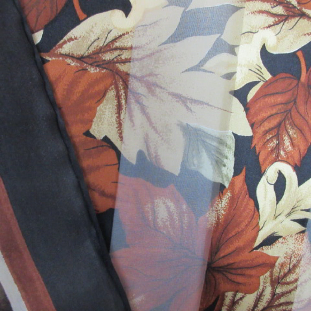 Bill Blass Autumn Leaves Silk Scarf - Long - 4080