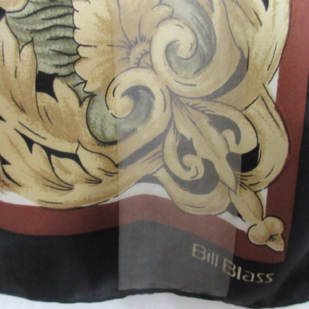 Bill Blass Autumn Leaves Silk Scarf - Long - 4080