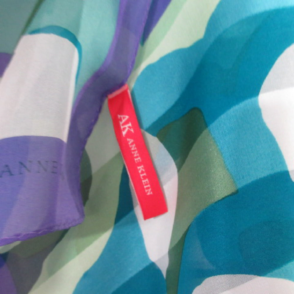 ANNE KLEIN Abstract Silk Scarf - Long - 4087