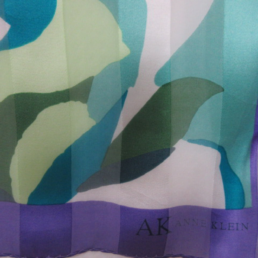 ANNE KLEIN Abstract Silk Scarf - Long - 4087