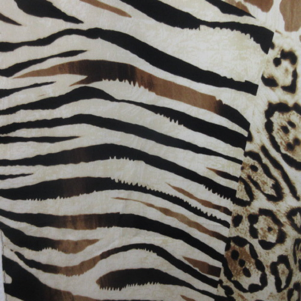 ADRIENNE LANDAU Animal Print Silk Scarf Long - 4101