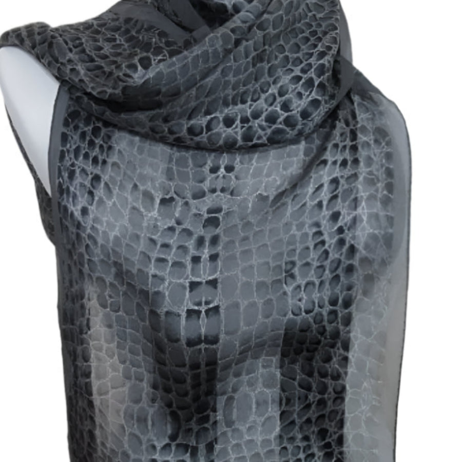 ELAINE GOLD Snakeskin Silk Scarf Long - 4102
