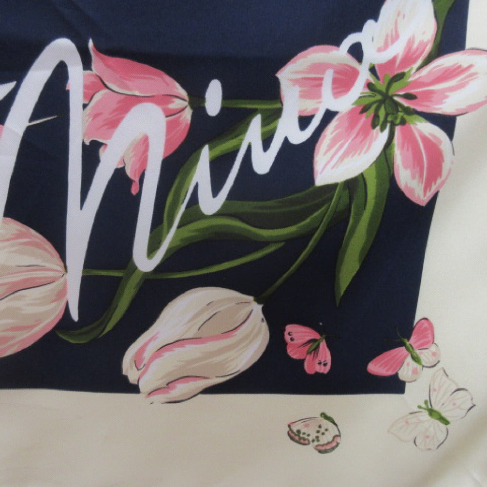 NINA RICCI Silk Scarf - Floral & Hummingbirds - 35" Square 4122