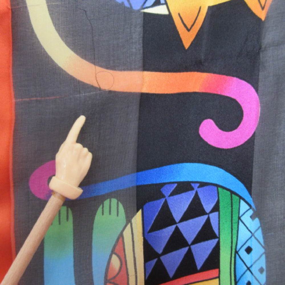 Laurel Burch Designer Cats Silk Scarf - Long - 4156