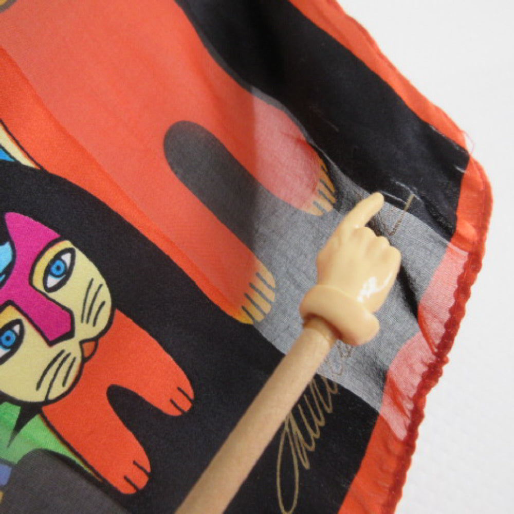 Laurel Burch Designer Cats Silk Scarf - Long - 4156