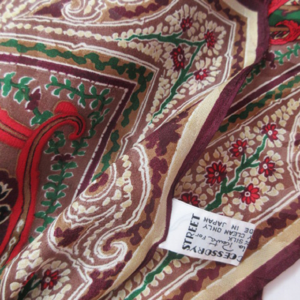 OSCAR DE LA RENTA Paisley Silk Scarf - Long - 4158