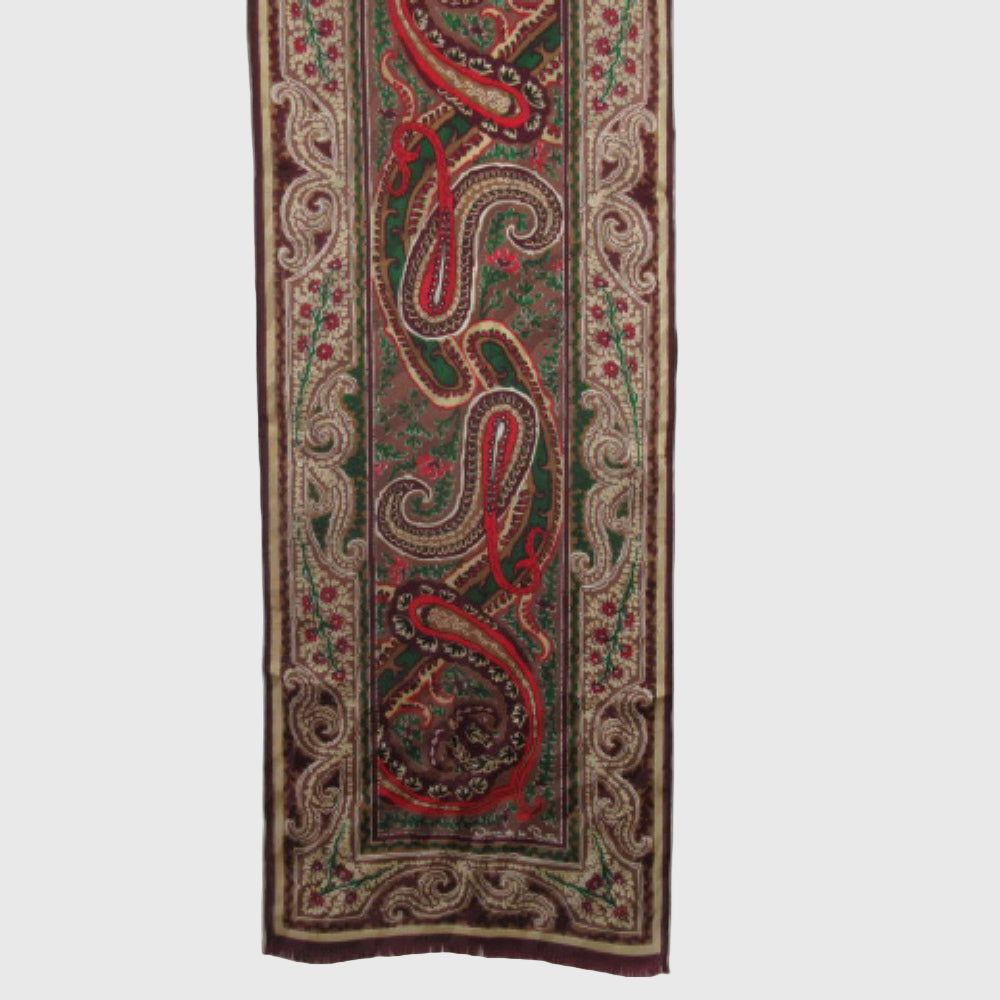 OSCAR DE LA RENTA Paisley Silk Scarf - Long - 4158