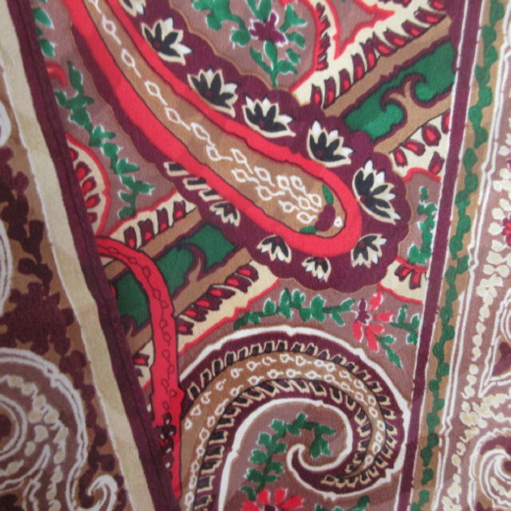 OSCAR DE LA RENTA Paisley Silk Scarf - Long - 4158