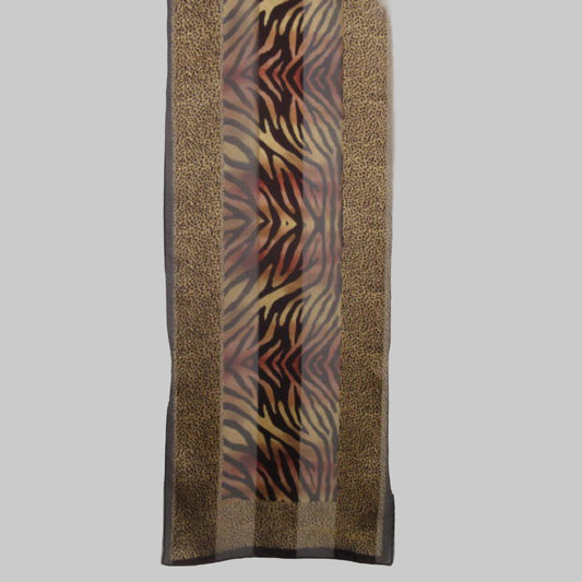 ANNE KLEIN Animal Print Silk Scarf - Long - 4162
