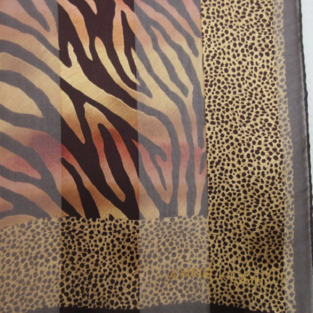 ANNE KLEIN Animal Print Silk Scarf - Long - 4162