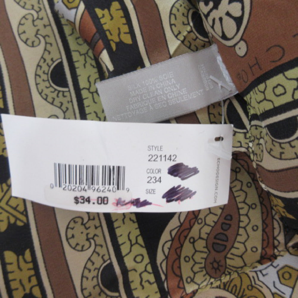 NWT - ECHO Retro Silk Scarf - Long - 4165