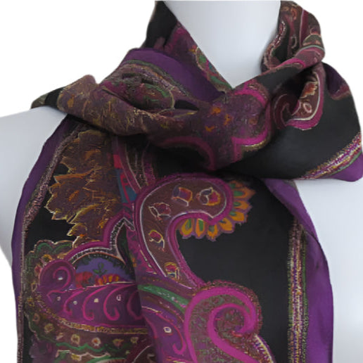RALPH LAUREN Paisley Silk Scarf - Long - 4176
