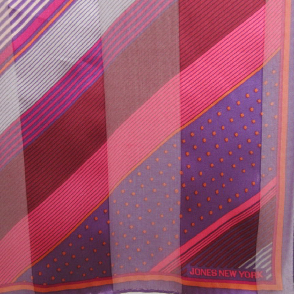 JONES NEW YORK Geometric Silk Scarf - Long - 4184