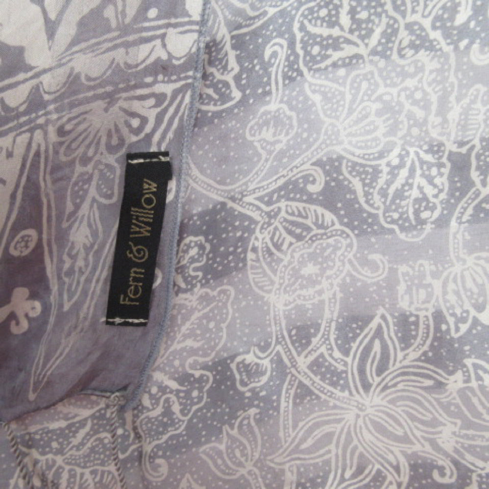 Fern & Willow Silk Scarf - Long - 4186