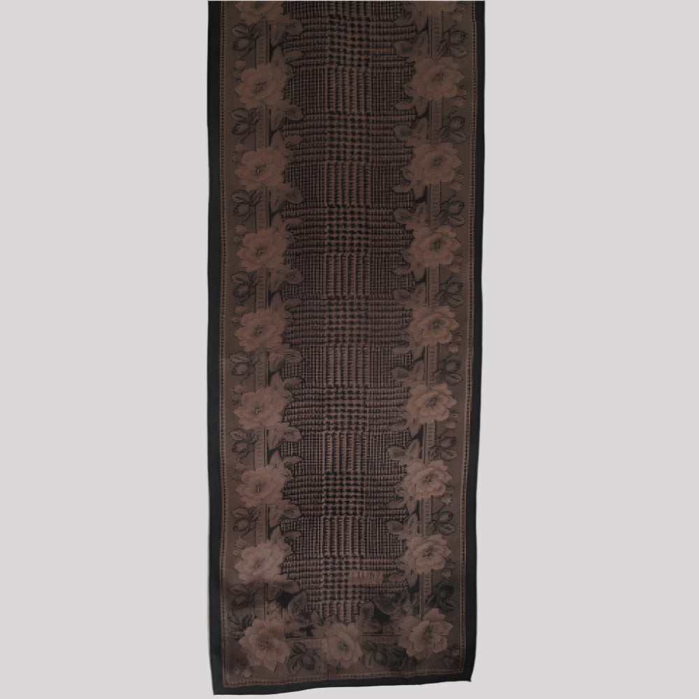 ECHO Floral Houndstooth Silk Scarf - Long - 4212