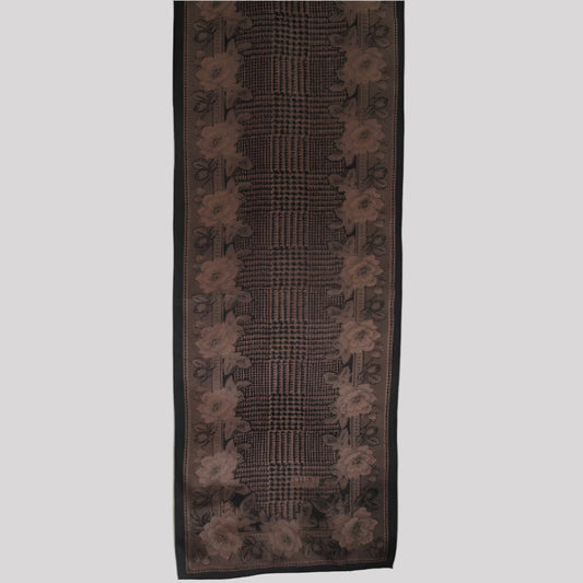 ECHO Floral Houndstooth Silk Scarf - Long - 4212