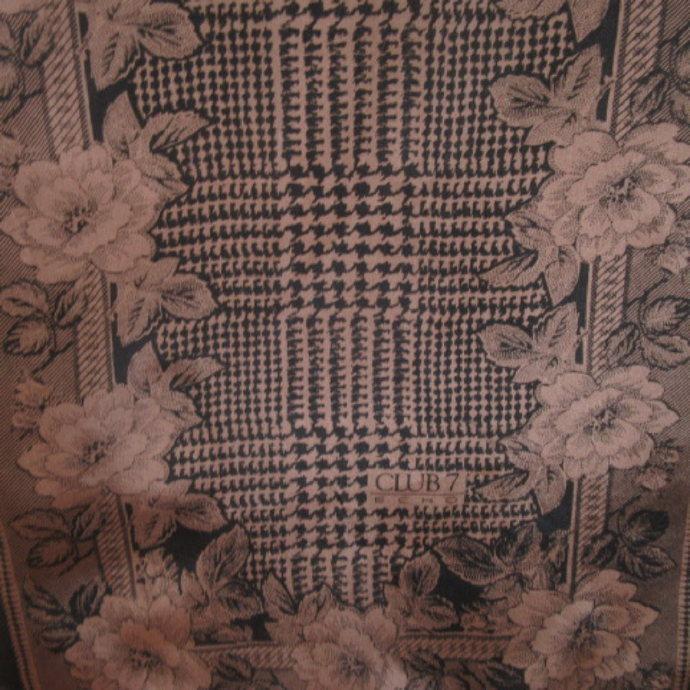 ECHO Floral Houndstooth Silk Scarf - Long - 4212