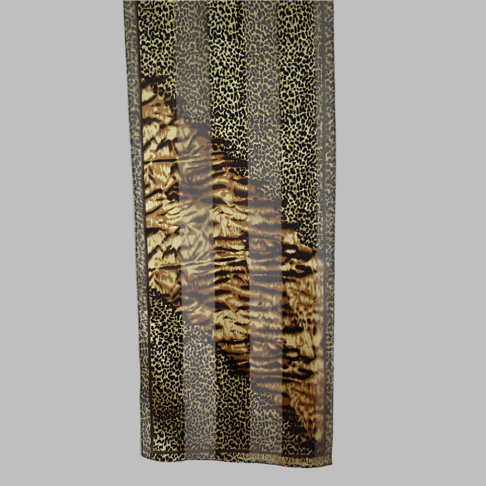 Adrienne Vittadini Animal Print Silk Scarf - Long - 4225