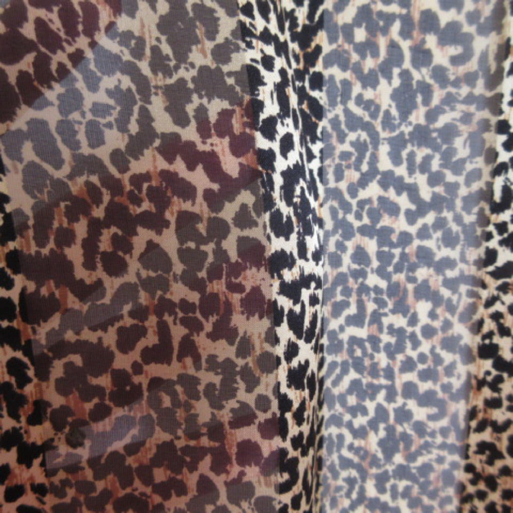 Adrienne Vittadini Animal Print Silk Scarf - Long - 4225