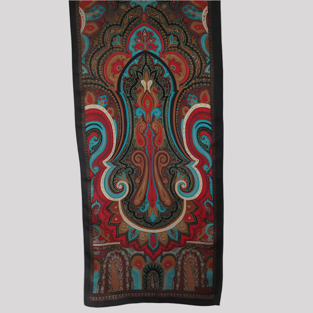 ECHO Vintage Baroque Silk Scarf - Long - 4227