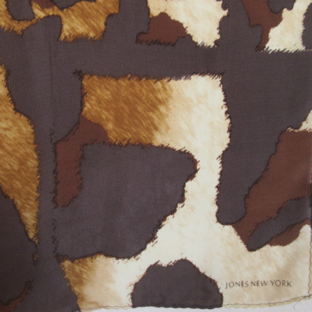 JONES NEW YORK Animal Print Silk Scarf - Long - 4228