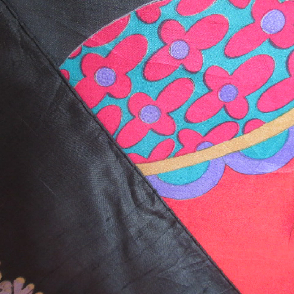 ELEPHANT - Trunk up Thai Silk Scarf - Square - 4244