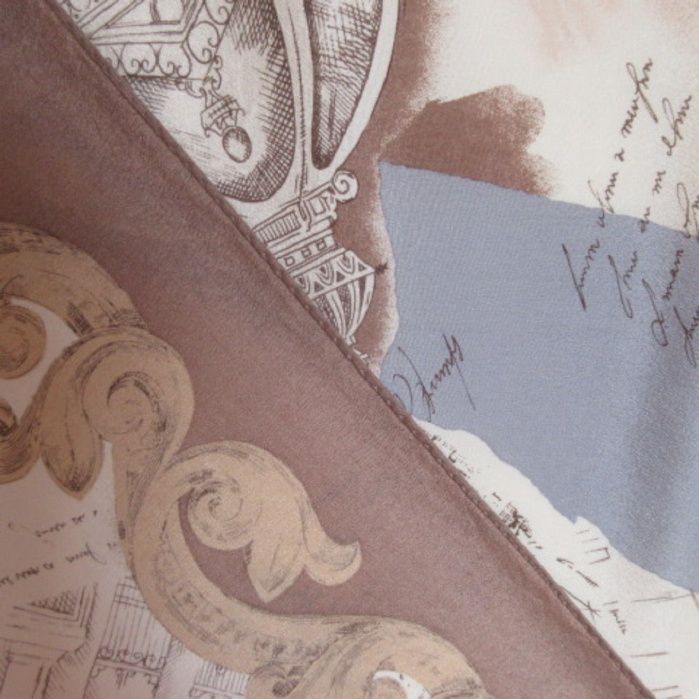 LIZ CLAIBORNE Vintage Architecture Silk Scarf - Square - 4243