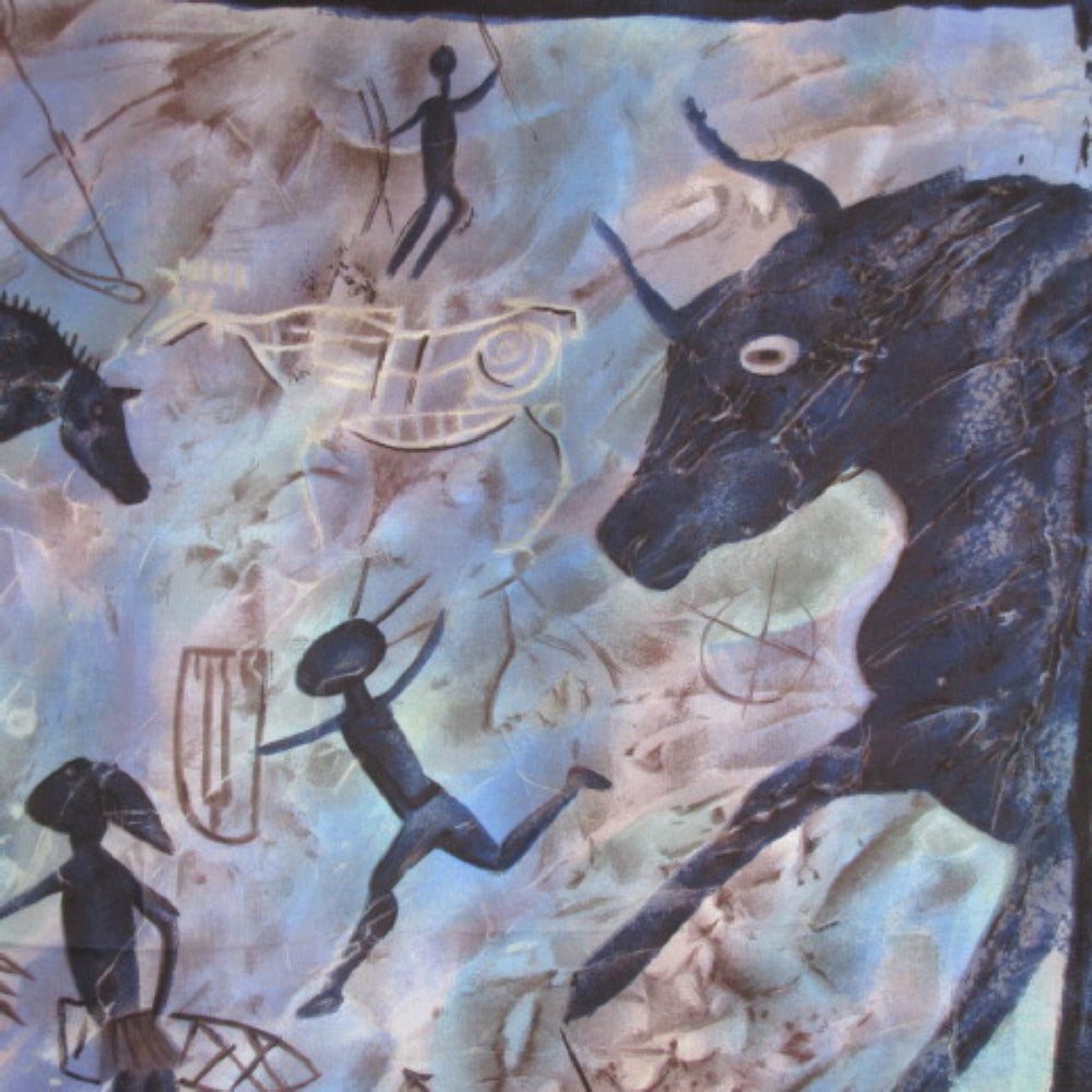 Framable ART Hieroglyphics Silk Scarf - Square - 4252