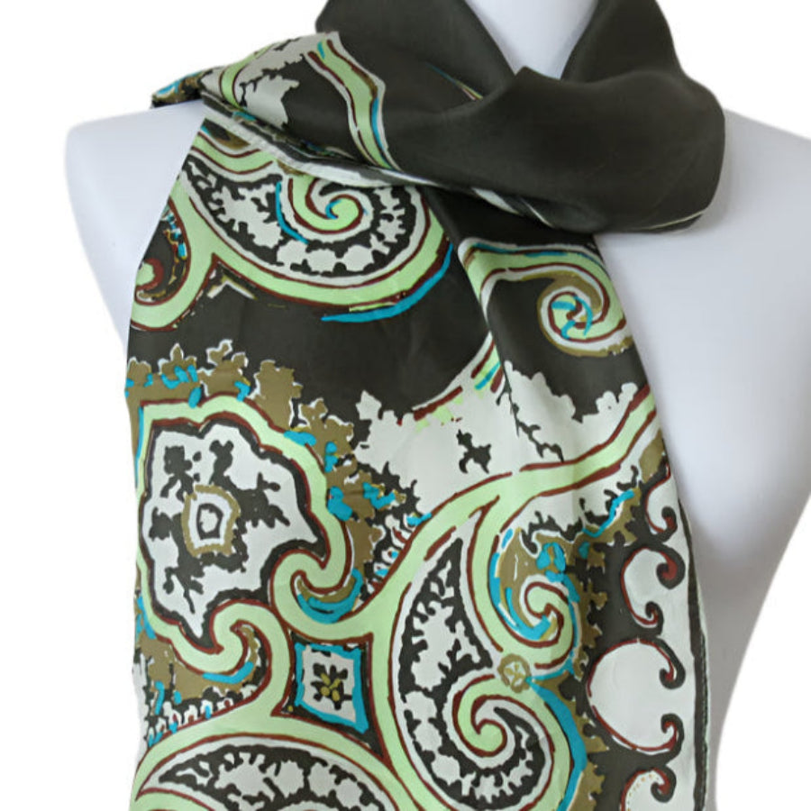 Jones New York Designer Silk Scarf - Long - 5457