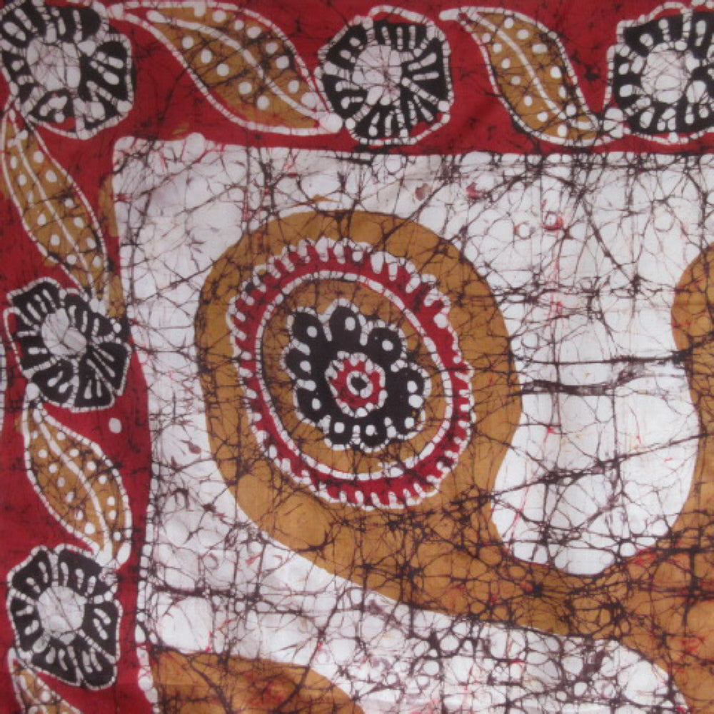 INDIAN SILK Batik Art Scarf - Square - NWT - 4269