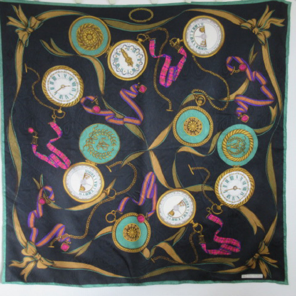 Alfred Sung Designer Pocket Watches Silk Scarf - Square - 4270