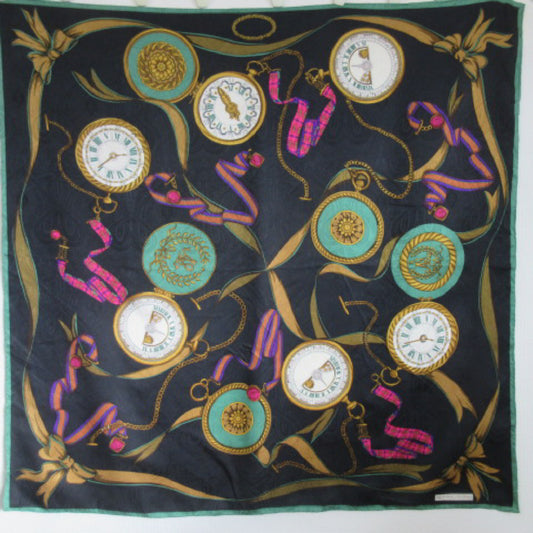 Alfred Sung Designer Pocket Watches Silk Scarf - Square - 4270