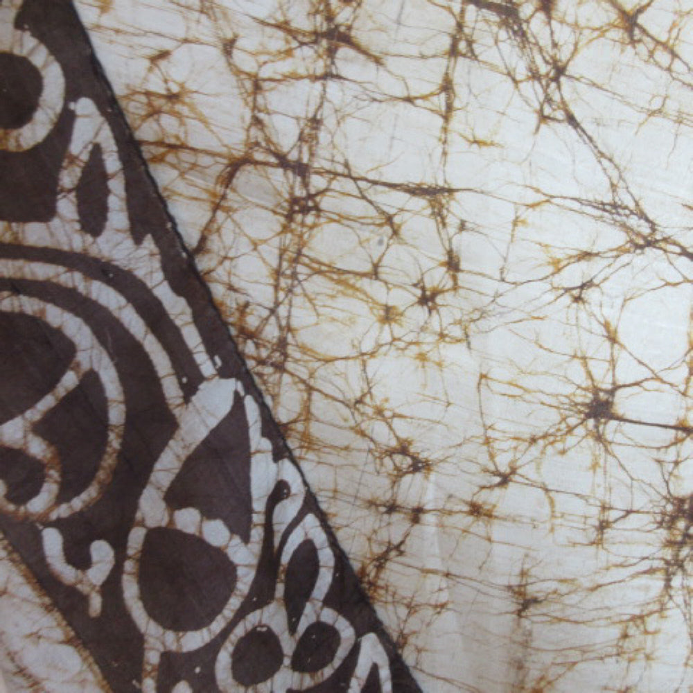 INDIAN SILK Abstract Batik Art Scarf - Square - 4294