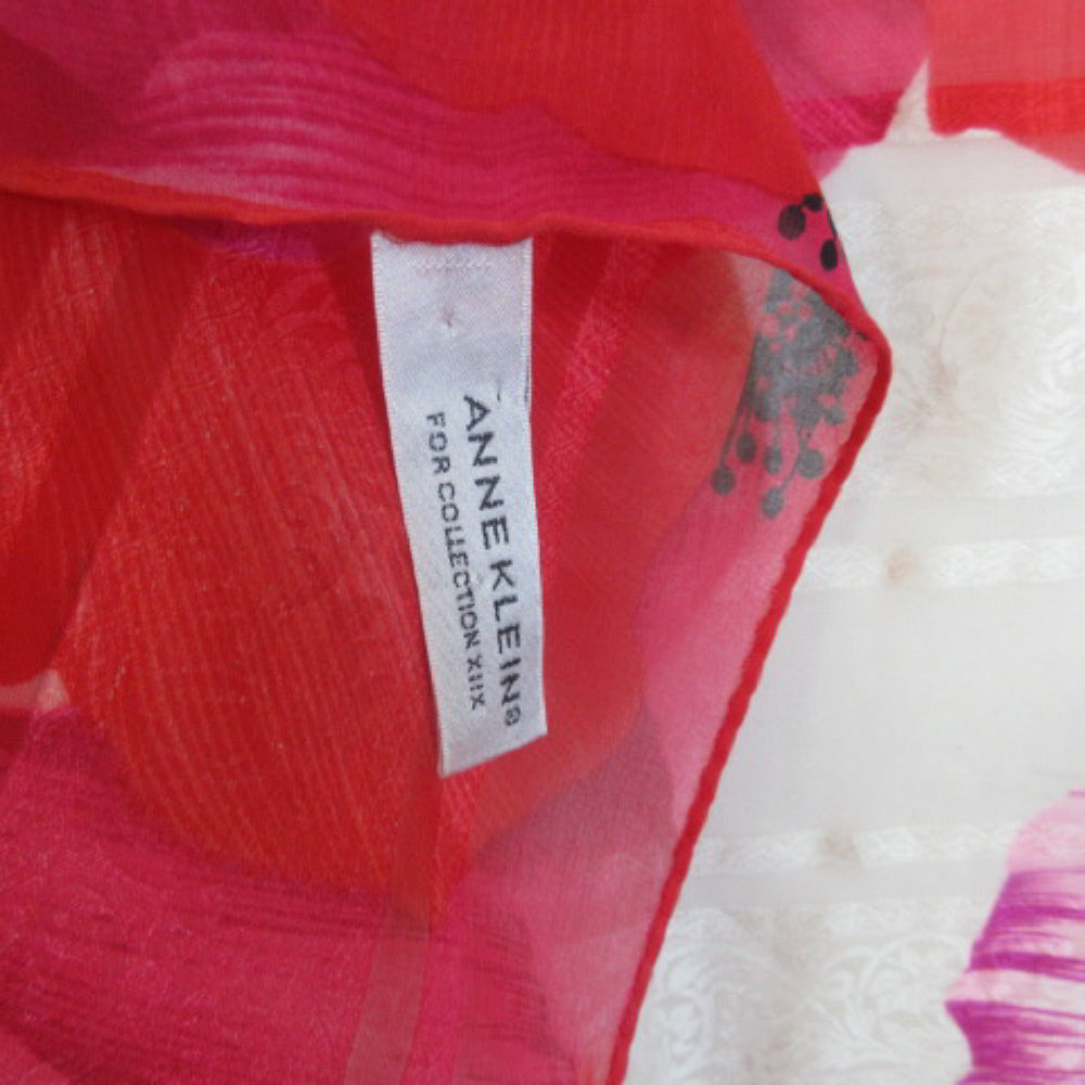 ANNE KLEIN Designer Silk Scarf - Square - 4298