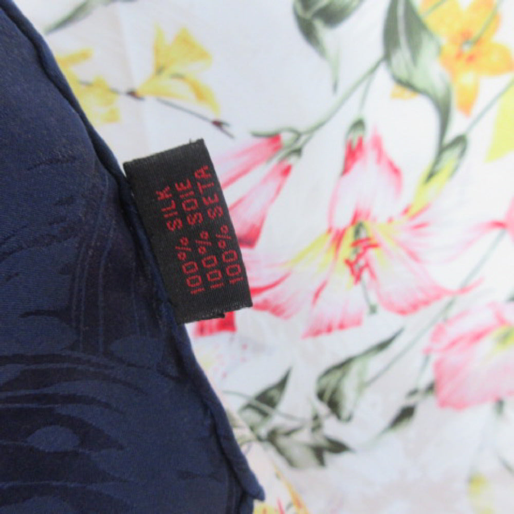EMBOSSED FLORAL Silk Scarf - Square - 4314