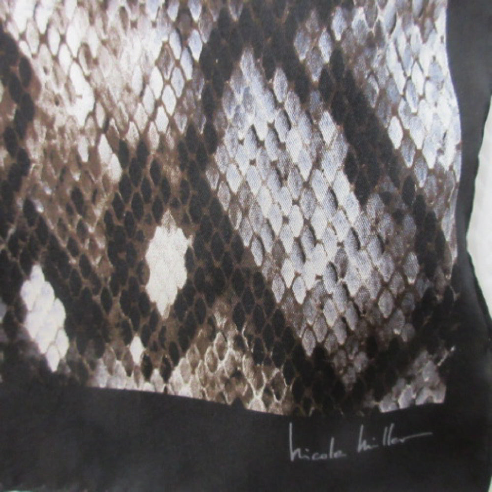 Nicole Miller Snakeskin Silk Scarf - Long - 4327