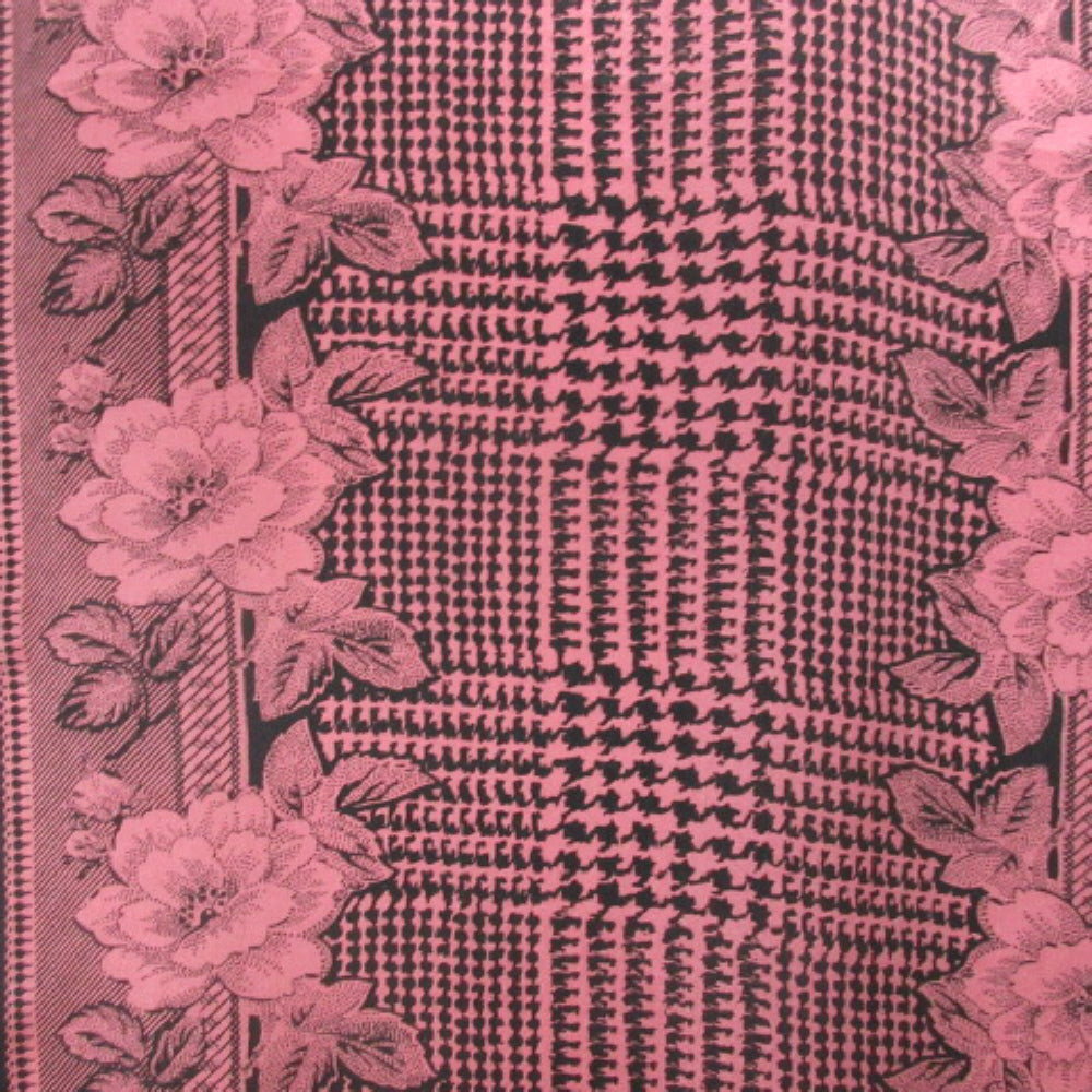 ECHO Floral Houndstooth Silk Scarf - Long - 4339