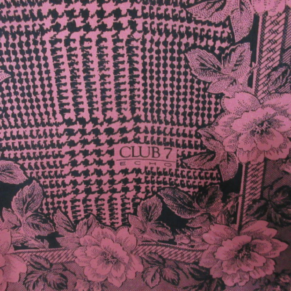 ECHO Floral Houndstooth Silk Scarf - Long - 4339