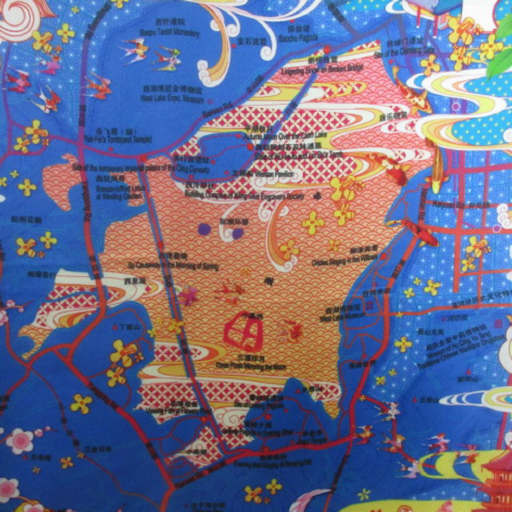 ZHEJIANG UNIVERSITY Art Map Silk Scarf - Square - 4381