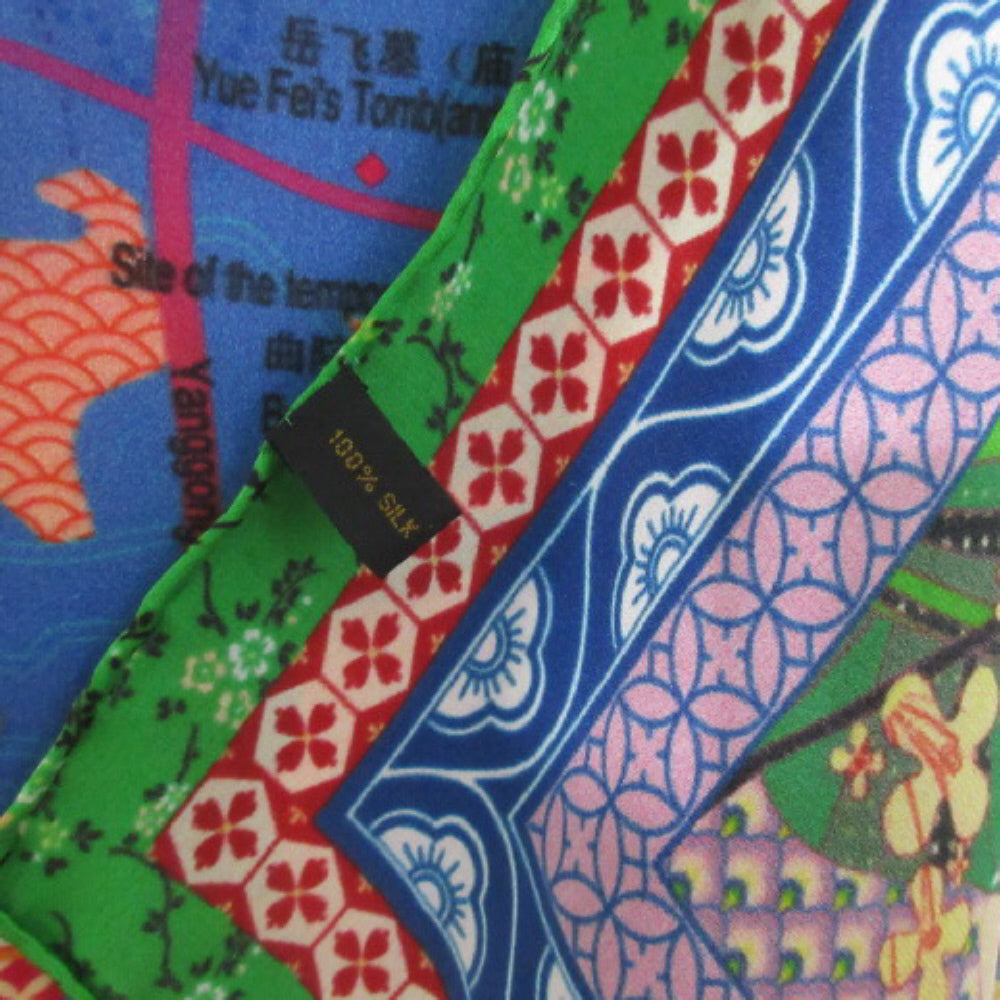 ZHEJIANG UNIVERSITY Art Map Silk Scarf - Square - 4381