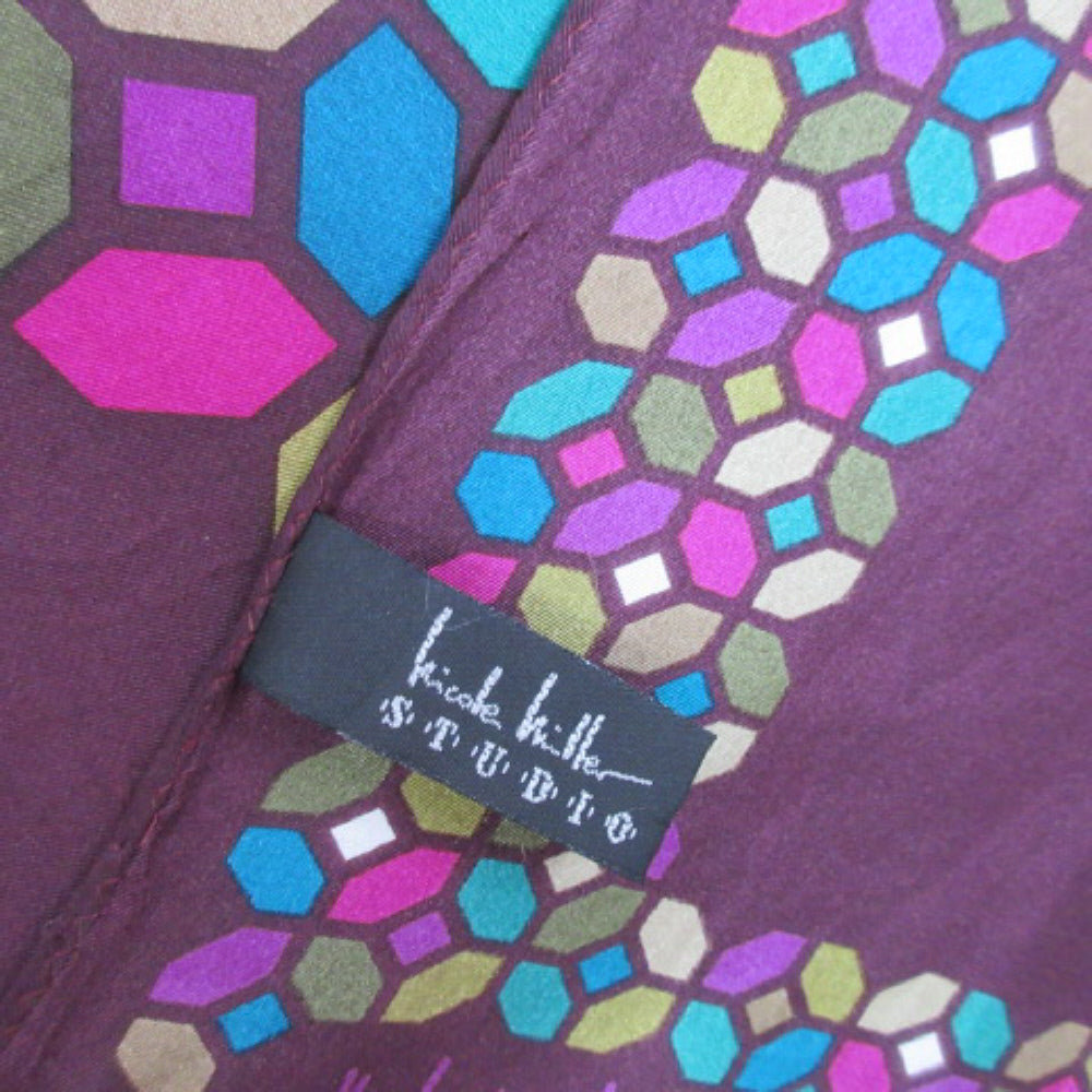 Nicole Miller Designer Silk Scarf - Square - 4390