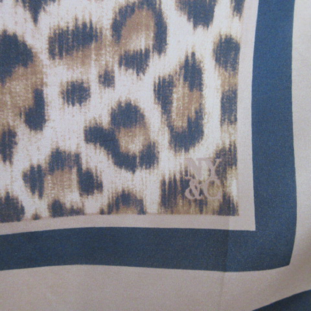 NY & CO NEW YORK COMPANY Animal Print Silk Scarf - Square - 4391