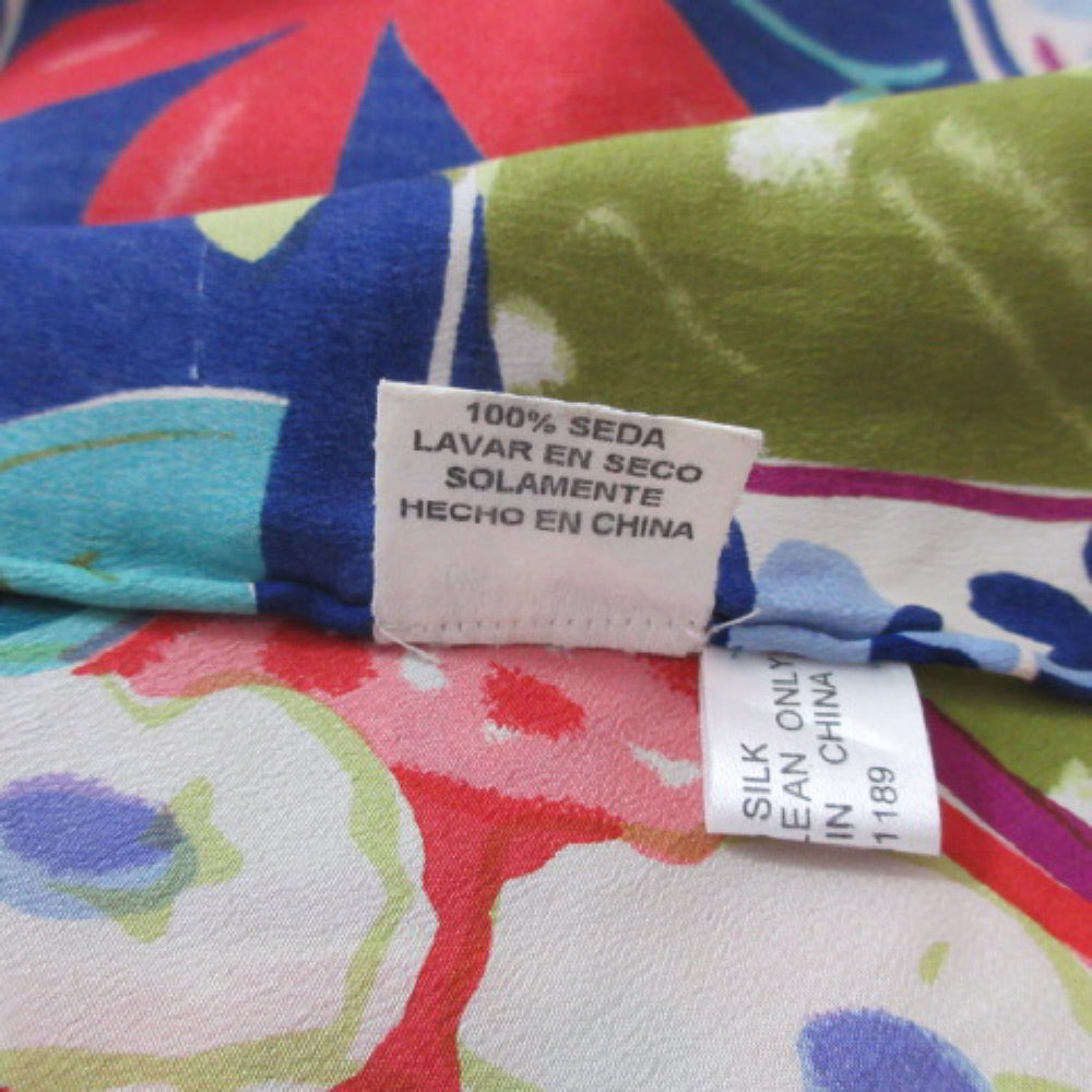 Floral Print Silk Scarf - Long – 4410