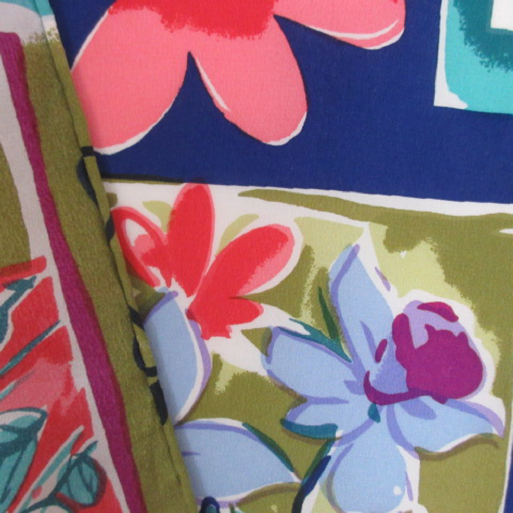 Floral Print Silk Scarf - Long – 4410